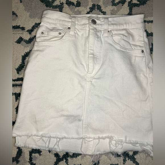 Aritzia Wilfred Free White Jean skirt Size 2 - Picture 3 of 7